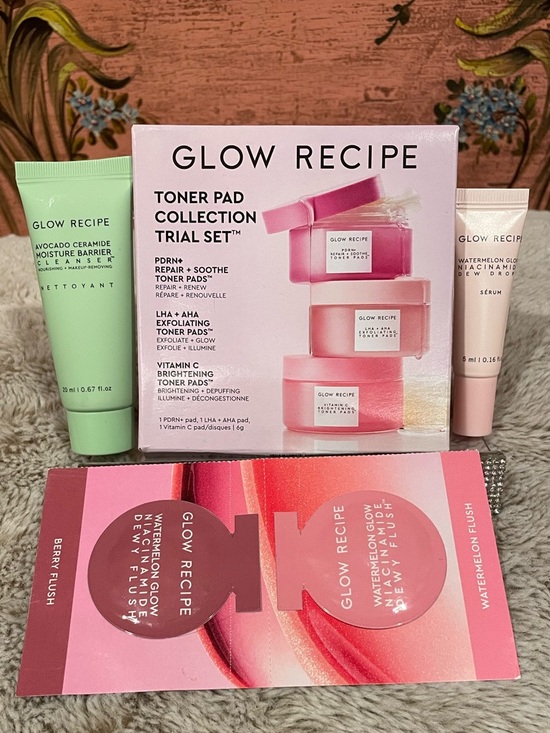 Glow Recipe Other - Glow Recipe Toner Pad Collection Trial Set + Serum & Moisture Cleanser